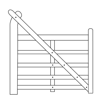 Yeoman Hardwood Gate 1.20m Left