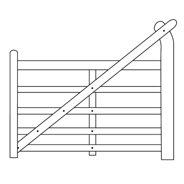 Yeoman Hardwood Gate 1.50m Right