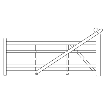 Yeoman Hardwood Gate 1.80m Right