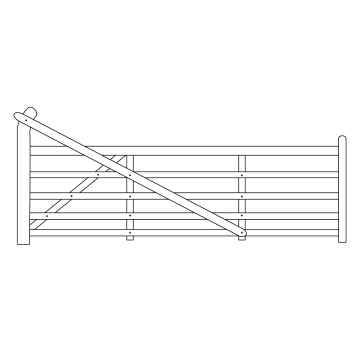 Yeoman Hardwood Gate 2.40m Left