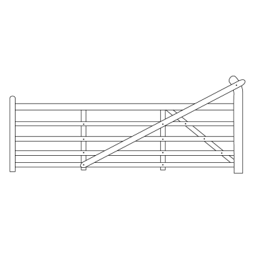 Yeoman Hardwood Gate 2.40m Right