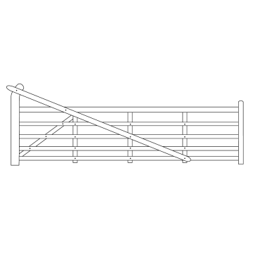 Yeoman Hardwood Gate 3.30m Left