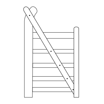 Yeoman Hardwood Gate 0.90m Left