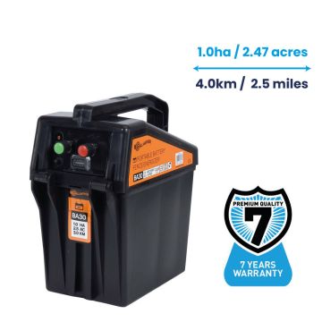 Gallagher BA30 Battery Fence Energiser (9V/12V) with Battery