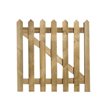 Pointed Top Pale Wooden Gate 1.2m x 0.9m