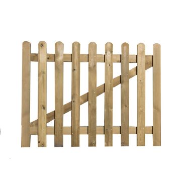 Round Top Pale Wooden Gate 1.2m x 0.9m
