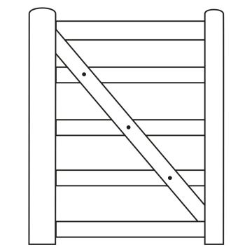 Universal Hardwood Gate 0.90m Left