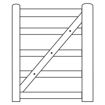 Universal Hardwood Gate 0.90m Right
