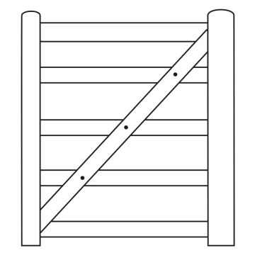 Universal Hardwood Gate 1.20m Right